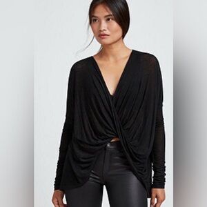 Silence & Noise rayon Crossfront sweater